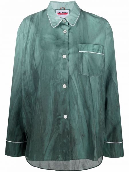 Camicia di cotone con stampa Umit Benan X F.r.s. verde