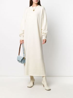 Pletené kašmírové šaty Extreme Cashmere bílé