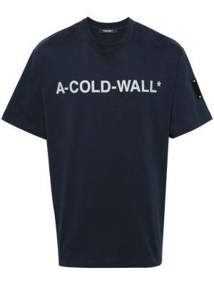 Raštuotas medvilninis marškinėliai A-cold-wall* mėlyna