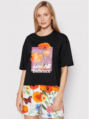 Oversized tričko New Balance černé