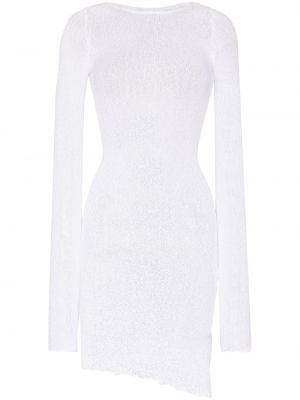 Прозрачна памучна мини рокля Ambra Maddalena бяло