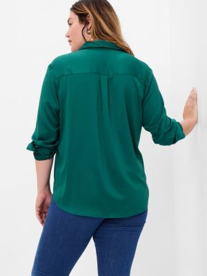 Saténová košile Gap zelená