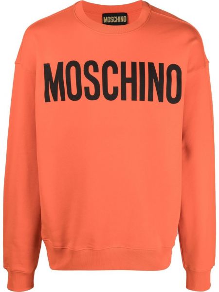 Trykt genser Moschino oransje