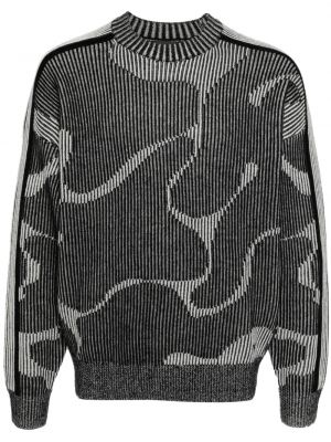 Вълнен пуловер с абстрактен десен Emporio Armani