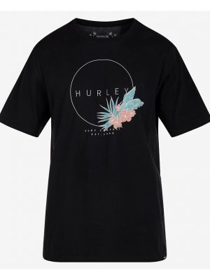 Повседневная футболка в цветочек Hurley черная
