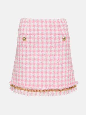 Mini suknja s houndstooth uzorkom Rebecca Vallance ružičasta