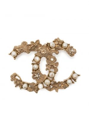 Brošňa s perlami Chanel Pre-owned