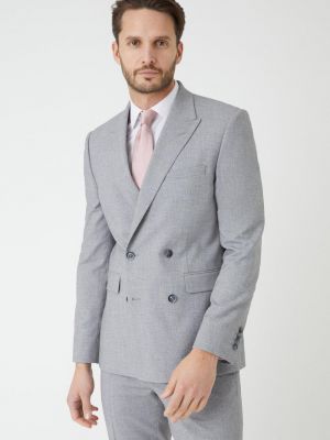 Приталенный пиджак Burton серый