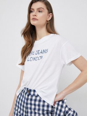 Pepe Jeans t-shirt Netty női,  - fehér