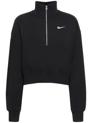 Bluza rozpinana bawełniana Nike czarna