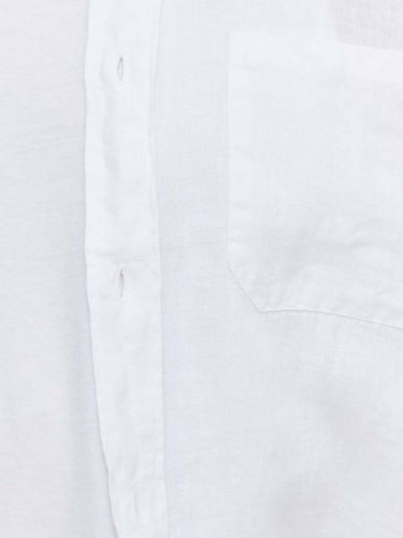 Пухова лляна сорочка на ґудзиках Hugo біла