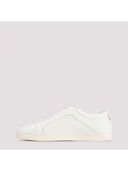 Sneakersy skórzane Giorgio Armani białe