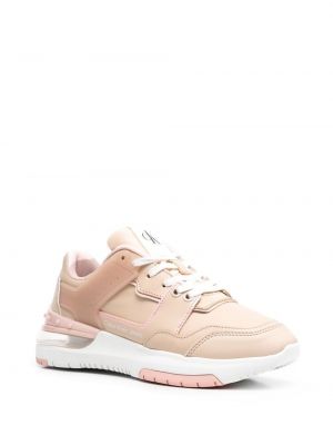 Sneakersy skórzane Calvin Klein różowe