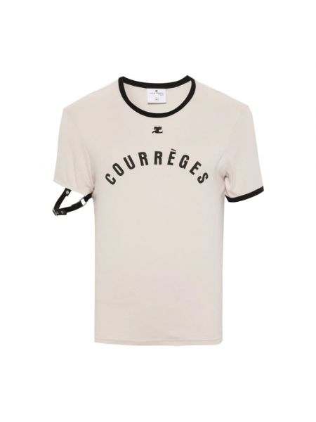 Koszulka Courreges beżowa