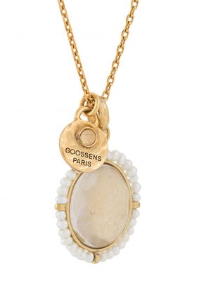 Křišťálový náhrdelník s perlami Goossens zlatý