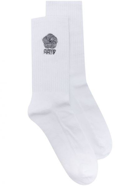 Ponožky s výšivkou Arte bílé