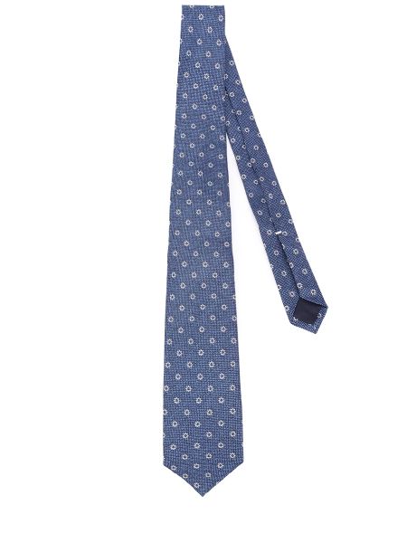 Шелковый галстук Cesare Attolini синий