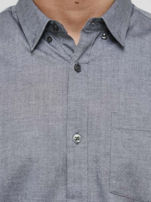 Pernata pamučna košulja s gumbima Medicine siva