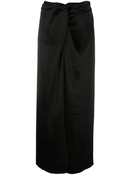 Černé saténové sukně Nanushka