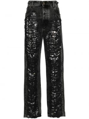 Skinny džíny s oděrkami Darkpark šedé