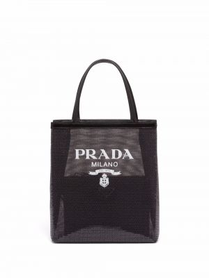 Trykt paljett mini bag Prada svart