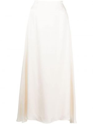 Svilena midi suknja Anine Bing bijela