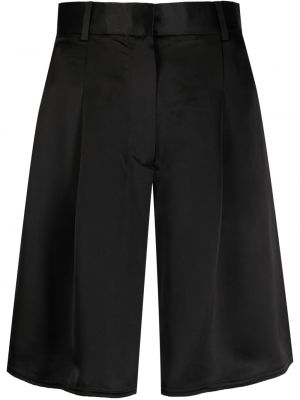 Shorts taille haute en satin By Malene Birger noir