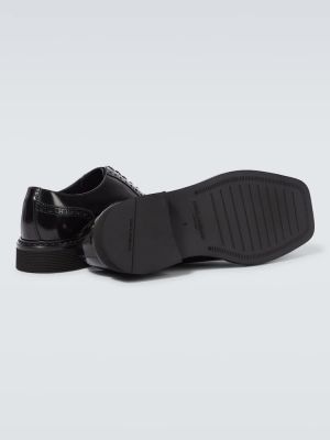 Usnjene brogue čevlji Dolce&gabbana črna