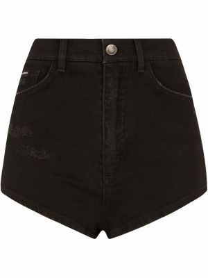 Jeansshorts med hög midja Dolce & Gabbana svart