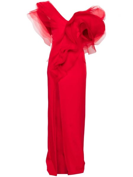 Вечерна рокля от тюл Ana Radu червено