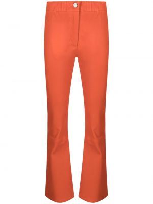 Bavlněné kožené kalhoty Arma - oranžová