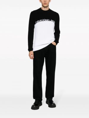 Sweter bawełniany z nadrukiem Calvin Klein Jeans
