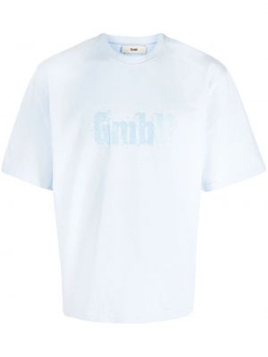 T-shirt con stampa Gmbh blu