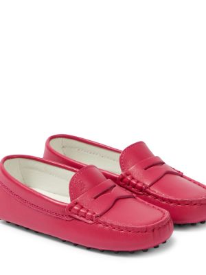 Læder mokkasiner for piger Tod's Junior pink