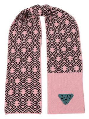 Кашемировый шерстяной шарф Prada розовый