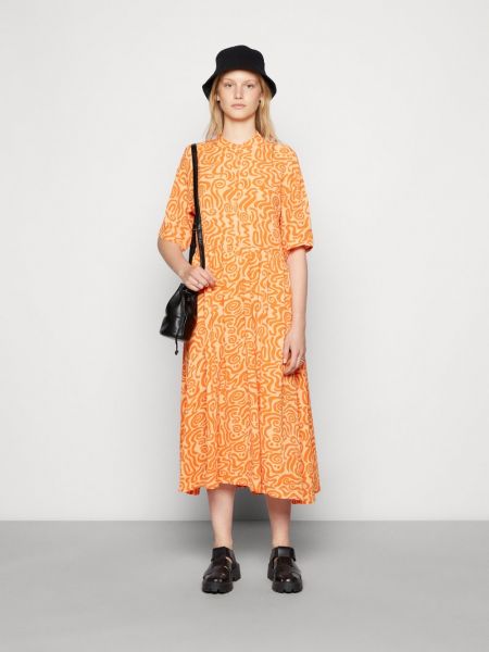 Sukienka koszulowa Monki pomarańczowa