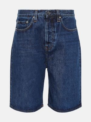 Voľné džínsové šortky s vysokým pásom Totême modrá