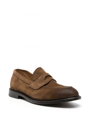 Slip-on seemisnahksed loafer-kingad Cenere Gb pruun