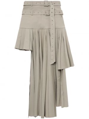 Plisovaná asymetrická sukňa Rokh béžová