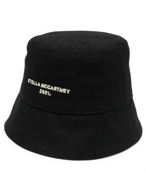 Haftowany kapelusz Stella Mccartney czarny