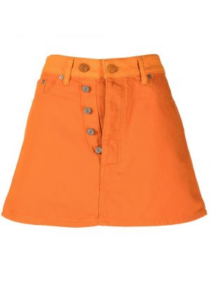Mini sijonas su sagomis Ganni oranžinė