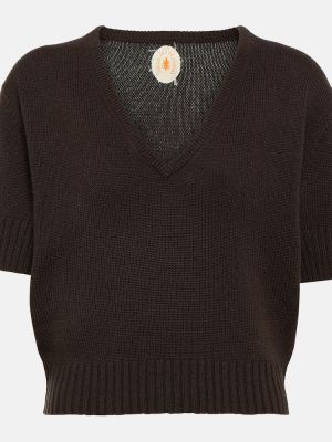 Sweter z kaszmiru Jardin Des Orangers brązowy