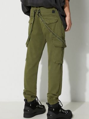 Pantaloni slim fit Alpha Industries verde