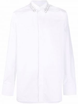 Długa koszula bawełniana klasyczna z długim rękawem Givenchy - biały