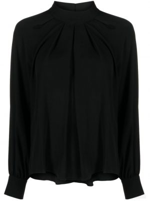 Bluse mit plisseefalten Luisa Cerano schwarz