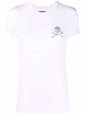 T-shirt con cristalli Philipp Plein bianco