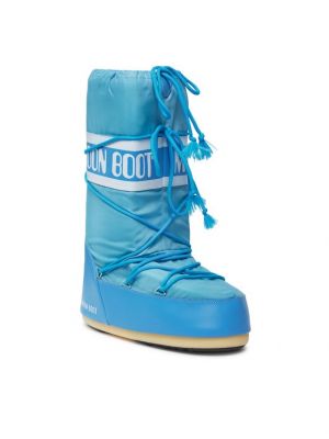 Cizme de zăpadă din nailon Moon Boot albastru