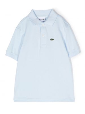 Kort tröja med broderi för tjejer Lacoste Kids blå