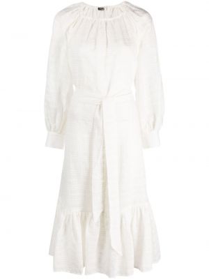 Жакардова памучна рокля Kiton бяло