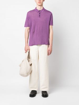 Polo avec manches courtes Roberto Collina violet